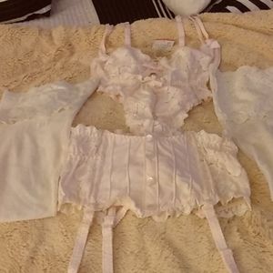 Vintage Victoria's secret NWT pink/white set